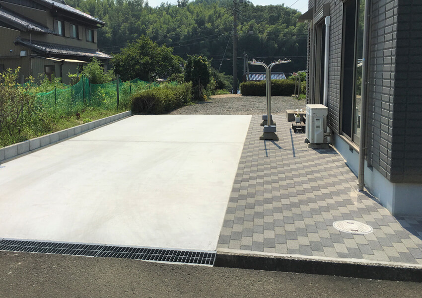 桑名市 インターロッキング・土間仕上げ