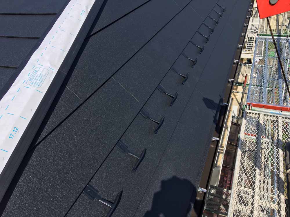 桑名市 雪止め金具施工　落雪防止